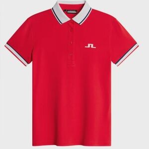 USA J. Lindeberg Scarlet Flame Desiree Polo Shirt